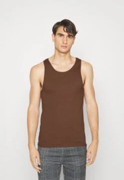 Pier One 3Pck Skin Tone Rib Vest- Hemd - Brown