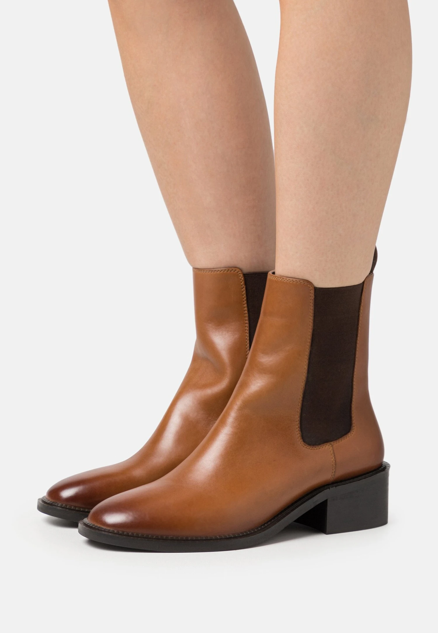 Pier One Leather- Korte Laarzen - Cognac 2 Pier One Leather- Korte Laarzen - Cognac